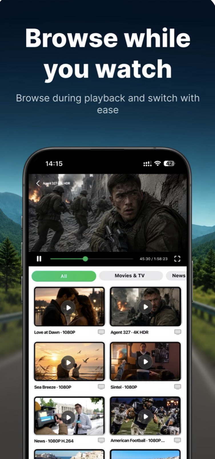 Watch TV and Your Local iPhone Videos with CarPlay تطبيق مع اشتراك قنوات تلفزيونية مدى الحياة لتشغيل الآيفون عبر كار بلي - Image 4
